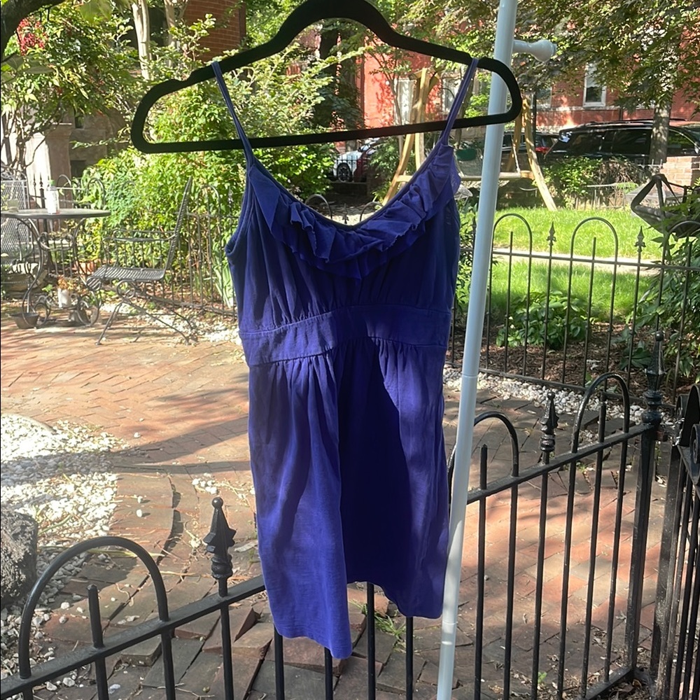 Banana Republic Blue Ruffle Dress